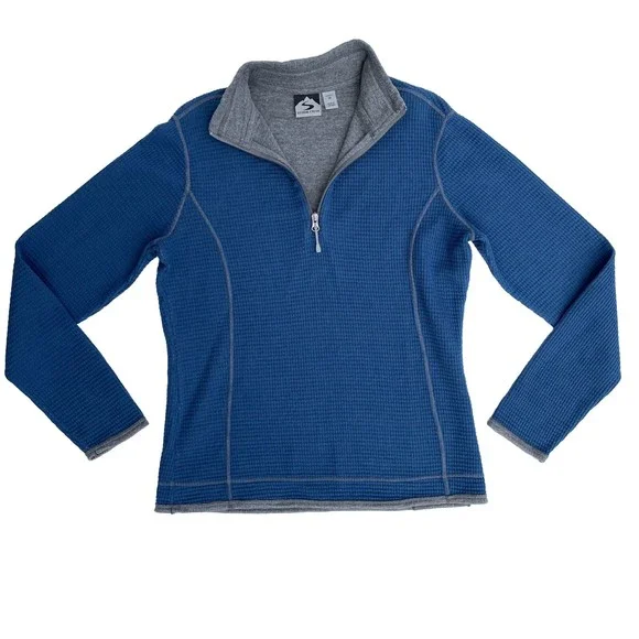 Storm Creek Women’s Blue Size M 1/2 Zipped Pull Over Sweater Cotton Blend Warm - Picture 1 of 8